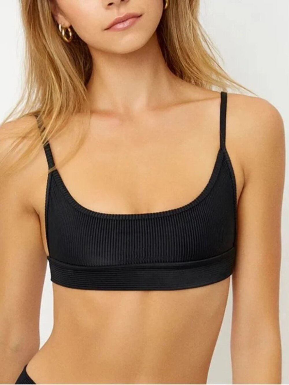 Frankie's Bikinis Gavin Ribbed Bikini Top, Size: S, NWOT